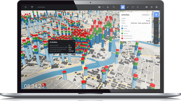 A laptop displaying a map of a city is used for sales purposes.