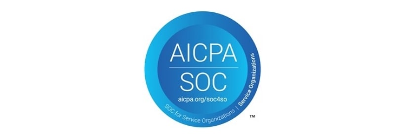AICPA SOCのロゴ、青