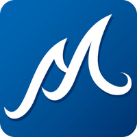 Logo of a stylized white letter "m" on a blue background for offshore projects.