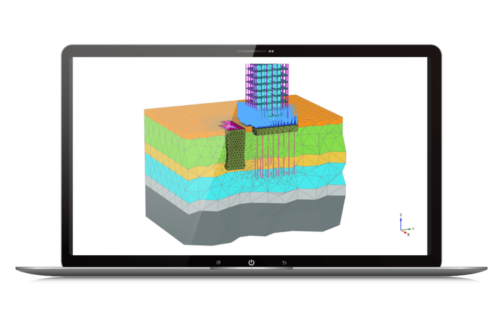 Écran PLAXIS 3D