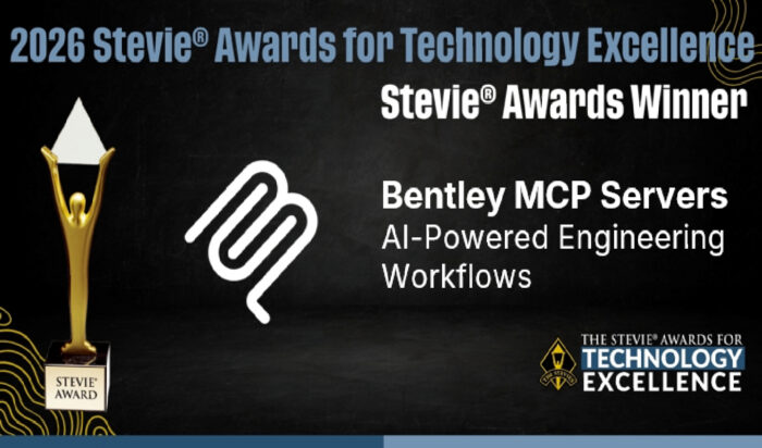 Bentley Systems Wins Gold Stevie Award for AI Breakthrough in Construction and Civil Engineering Technology. Image courtesy of Bentley Systems.