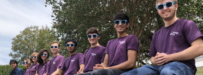 Interns sitting in a line