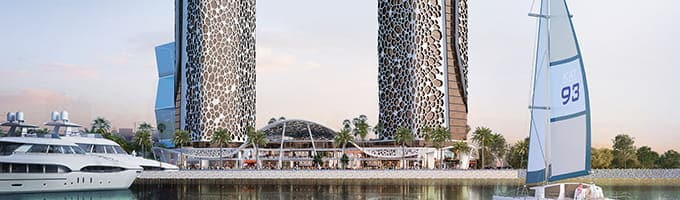 Digital rendering of Rosewood Doha