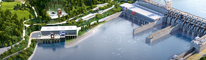 Wasserkraftwerk in Wuqiangxi