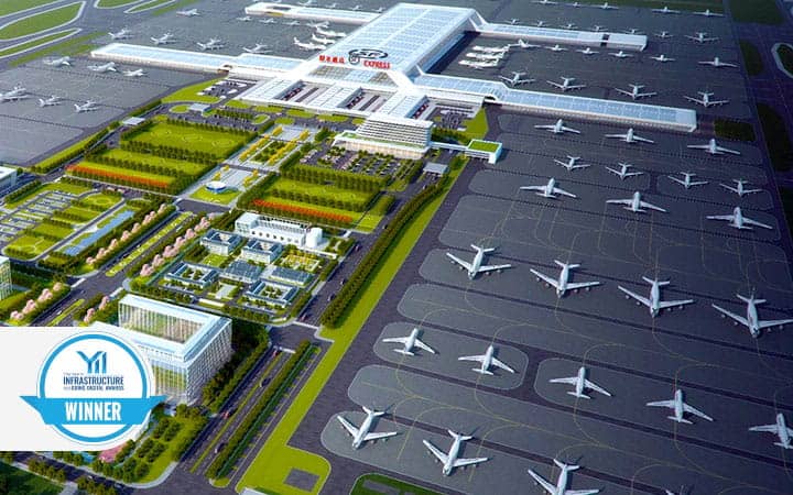Rendering digitale dell'aeroporto di Ezhou Huahu