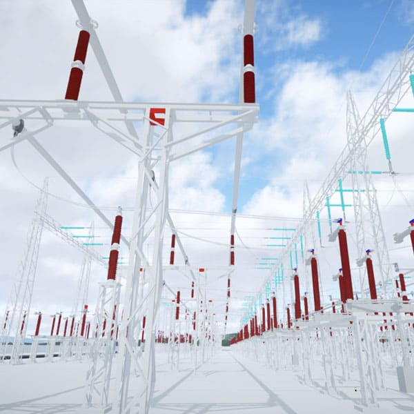 digitized image of electric substation