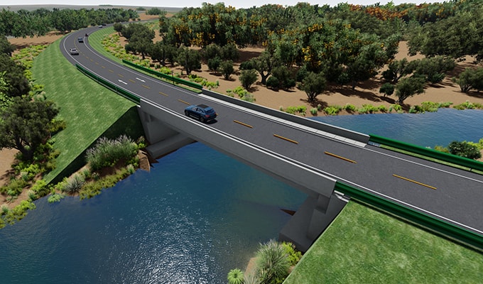 Rendu de la conception et de la construction d'une route entre Kotido et Kaabong en Ouganda