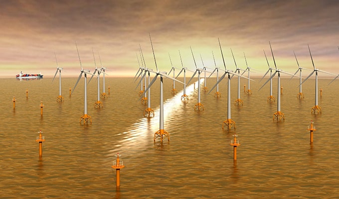 해상 풍력 발전 단지 2단계 프로젝트 렌더링