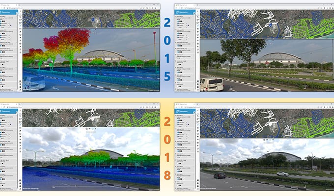 모바일 mapping으로 강화된 SG 디지털 트윈 소프트웨어 렌더링