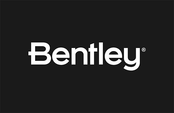 The word "Bentley" is displayed in bold, white, sans-serif font on a black background, highlighting Bentley Systems' commitment to Smart Construction and innovative solutions.