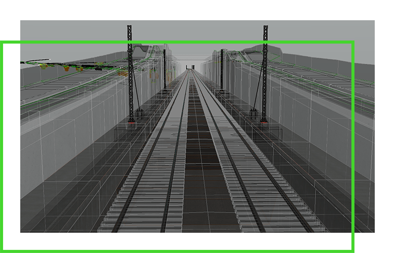 renderização de software do novo sistema ferroviário