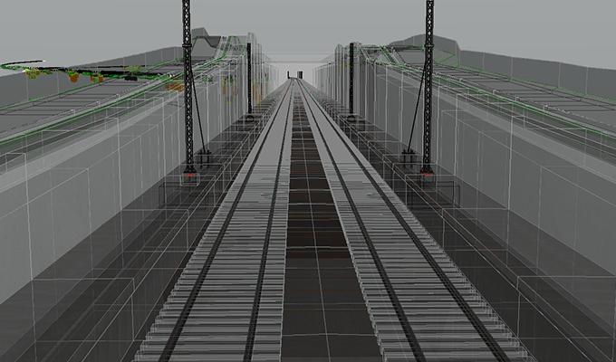 renderização de software do novo sistema ferroviário