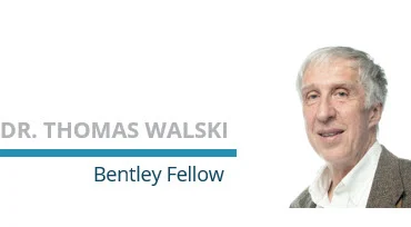 A professional headshot of an individual, Dr. Thomas Walski, who is associated with Bentley as a fellow and expert in OpenFlows SewerGEMS.