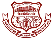 Logo of Walchand College of Engineering, a renowned institution in India, featuring a bridge, gears, a transmission tower, and a surveying instrument with the motto "कृयासिद्धि:सर्वे" in Sanskrit—an inspiring example of school logos in education.