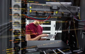 Woman working with MCP server