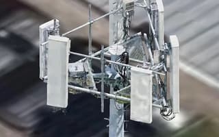 Reality model of a communication tower mount used for automated structural analysis in OpenTower Mount Analysis.